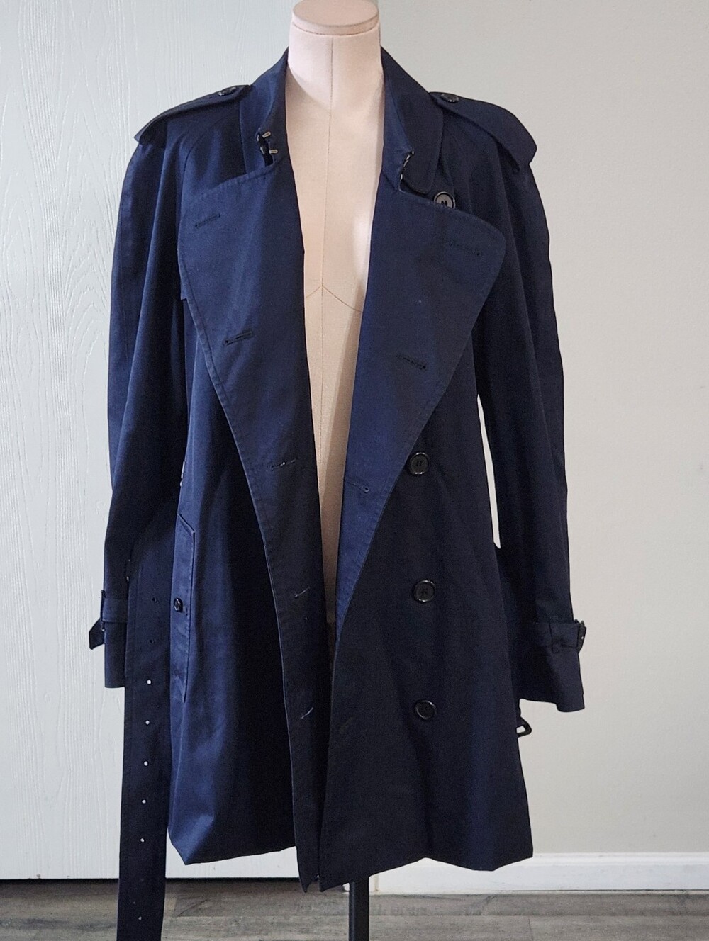 Burberry Classic Double Breasted Trench Coat Iconic Navy - Picture 3 of 16